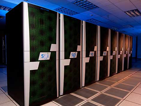 Using 512 eight-core Intel Xeon 7500 (Nehalem) processors (4,096 cores) with 32 terabytes of memory, Blacklight is partitioned into two connected 16-terabyte coherent shared-memory systems — creating the two largest coherent shared-memory systems in the world