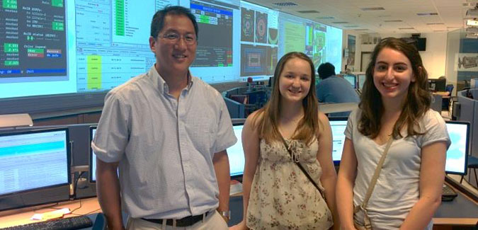 Students at CERN in Geneva, Switzerland with Professor Tae-Min Hong